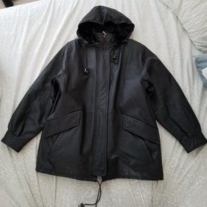 Women's Croft & Borrow Hooded Leather Jacket